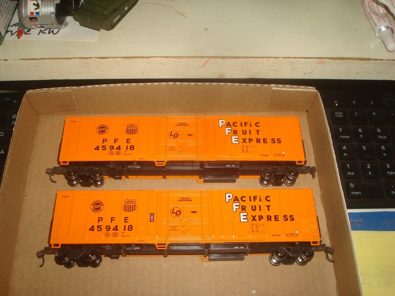 HO. ATHEARN. UP 57' MACHANICAL REEFERS. PACIFIC FRUIT EXPRESS. LOT OF 2.