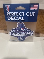 2025 World Series Champions Los Angeles Dodgers 4x4 Decal MLB Official In Hand