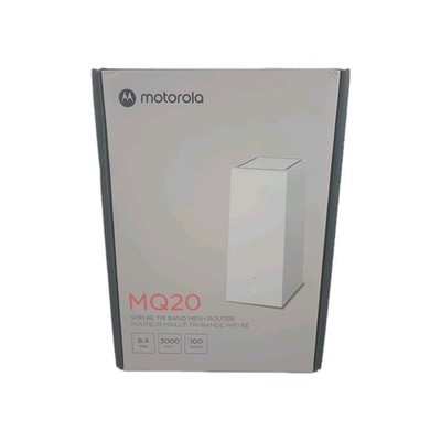 Motorola MQ20 White Wi-Fi 6E Tri Band Mesh Ethernet Wireless Router 3000 sq ft
