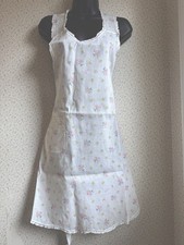Vintage Sweet Delicate Full Floral Apron Dainty Lace Cleaned  Pressed