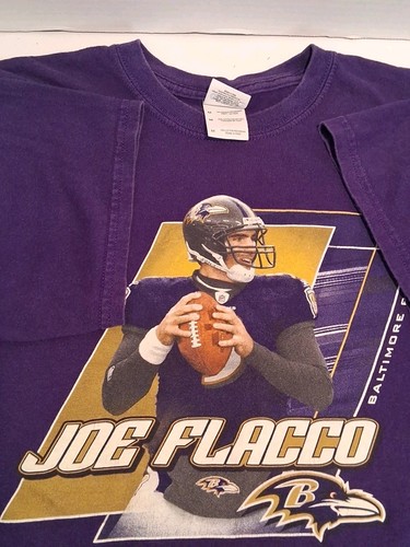 Baltimore Ravens Vintage Joe Flacco T-Shirt - Purple - Medium - Picture 3 of 4