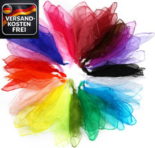 Bunte Jongliertücher Set 20 Stück für Tanz, Bastel & Sensorik, 60 x 60 cm