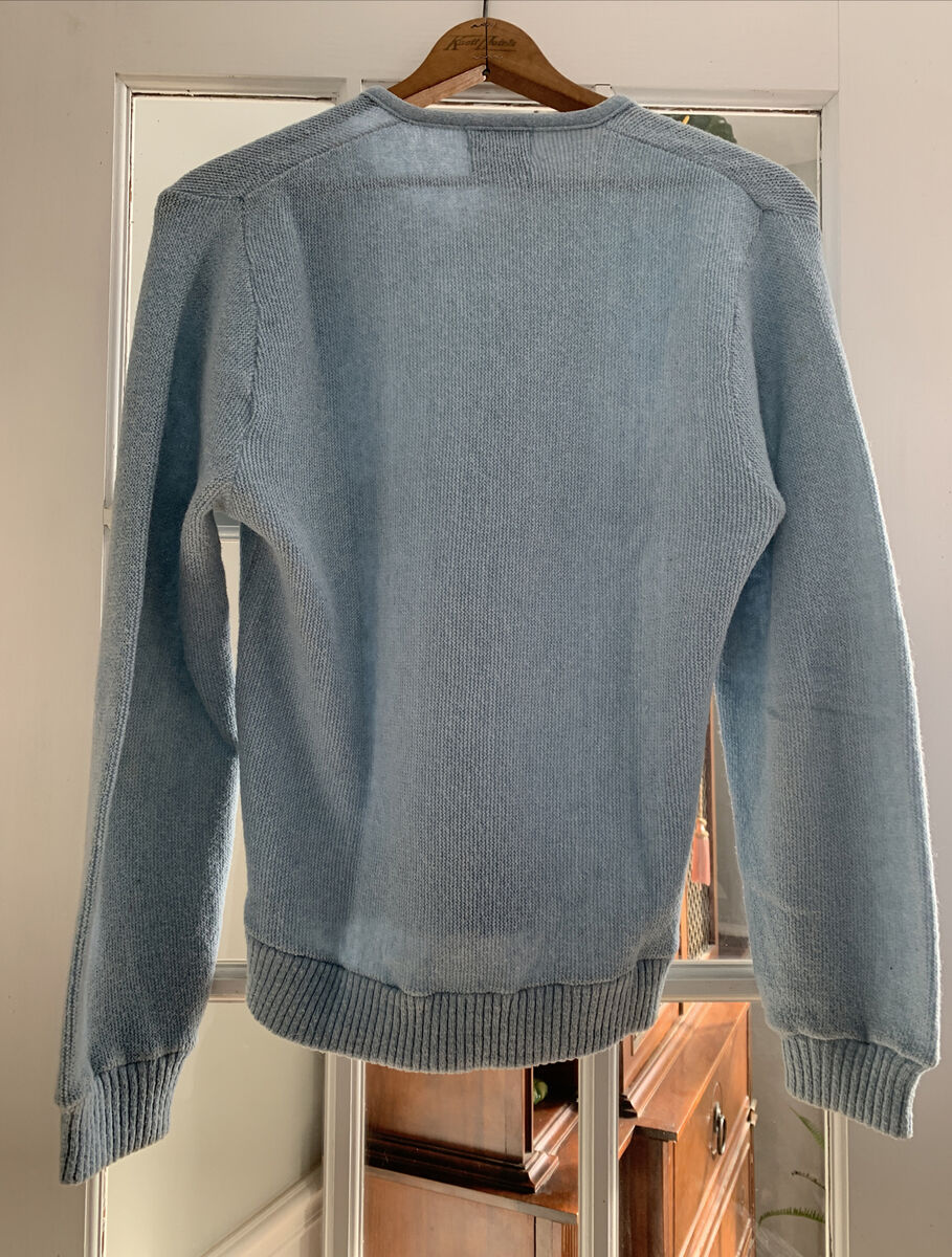 Vintage 1970s Kings Road Sears Baby Blue Grunge Alpaca Wool Vintage 1970s Kings Road Sears Baby Blue Grunge Alpaca Wool