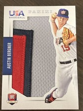 Austin Bergner 2015 Panini USA Baseball Patch Jersey 01/10 Detroit Tigers
