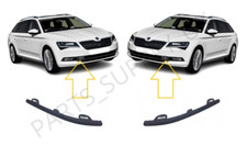 Neuf Lot De 2 Grilles Pare-chocs Avant Bas Côté Skoda Superb 2015-2020 Noir