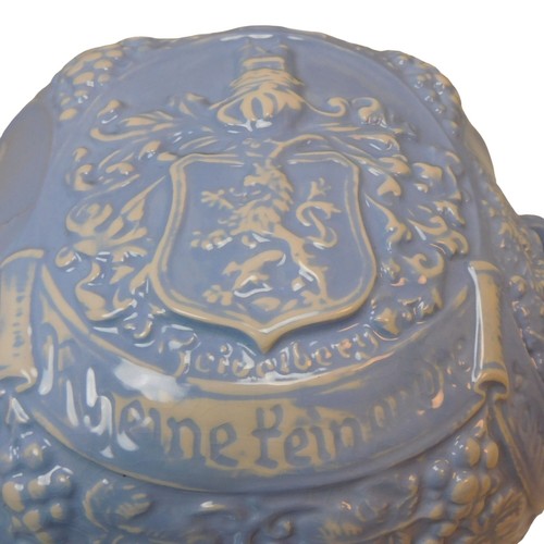 Ceramic Cookie Jar Blue with German Scenes & Writting - Picture 8 of 12