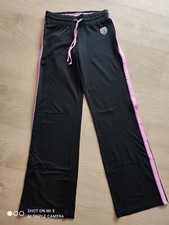 TCM Damen Trainingshose Freizeithose Jogginghose Galonstreifen Schwarz Gr. 40/42