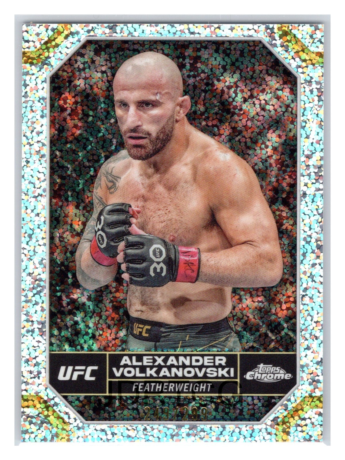 2024 Topps UFC Chrome Speckle Refractor #7 Alexander Volkanovski (249) /299