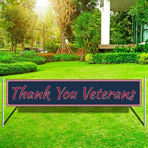 Luarisgur Bannière « Thank You Veterans Day » - Drapeau Des États-Unis