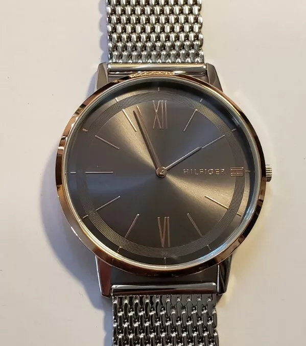 Watch Hilfiger Watch With 40mm Grey Face &amp; Silver eBay