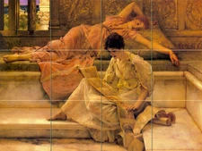 Mural Tumbled Marble Romantic Bath Backsplash Tile #294