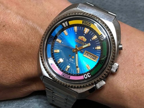 ¡ENVÍO GRATUITO! RELOJ JDM JUMBO 42MM ORIENT SK KING DIVER Bisel Arco Iris AUTO PARA HOMBRES - Imagen 5 de 21