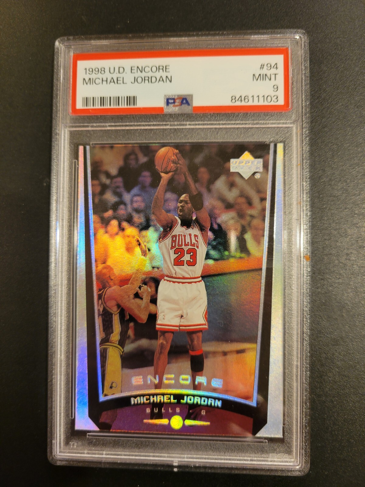1998 UPPER DECK ENCORE MICHAEL JORDAN #94 - Pop 18 - PSA 9 - HOF - BULLS