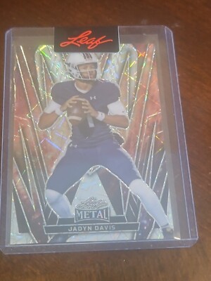 jadyn davis 1/1 one of one card football leaf rookie Michigan Wolverines 1 rc um