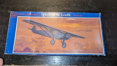 Glencoe Models Republic Spirit of St. Louis 1:48 Scale open box complete unbuilt
