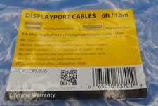 STARTECH.COM MDP2DPMM6 MINI DISPLAYPORT to DISPLAYPORT ADAPTER CABLE BLACK - NEW