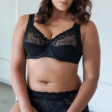 Minimizer Underwire Comfort Bra Unlined Plus Size Sexy Comfortable Lace Comfy