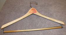 VTG Timely Clothes Balanced Tailoring Mullen  Bluett Los Angeles Wood Hanger