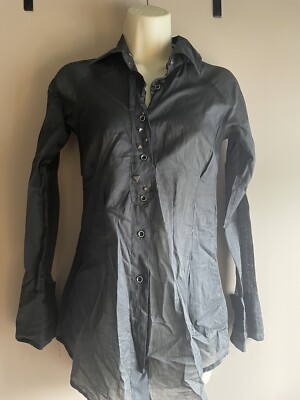 Free People gray button down top size 0