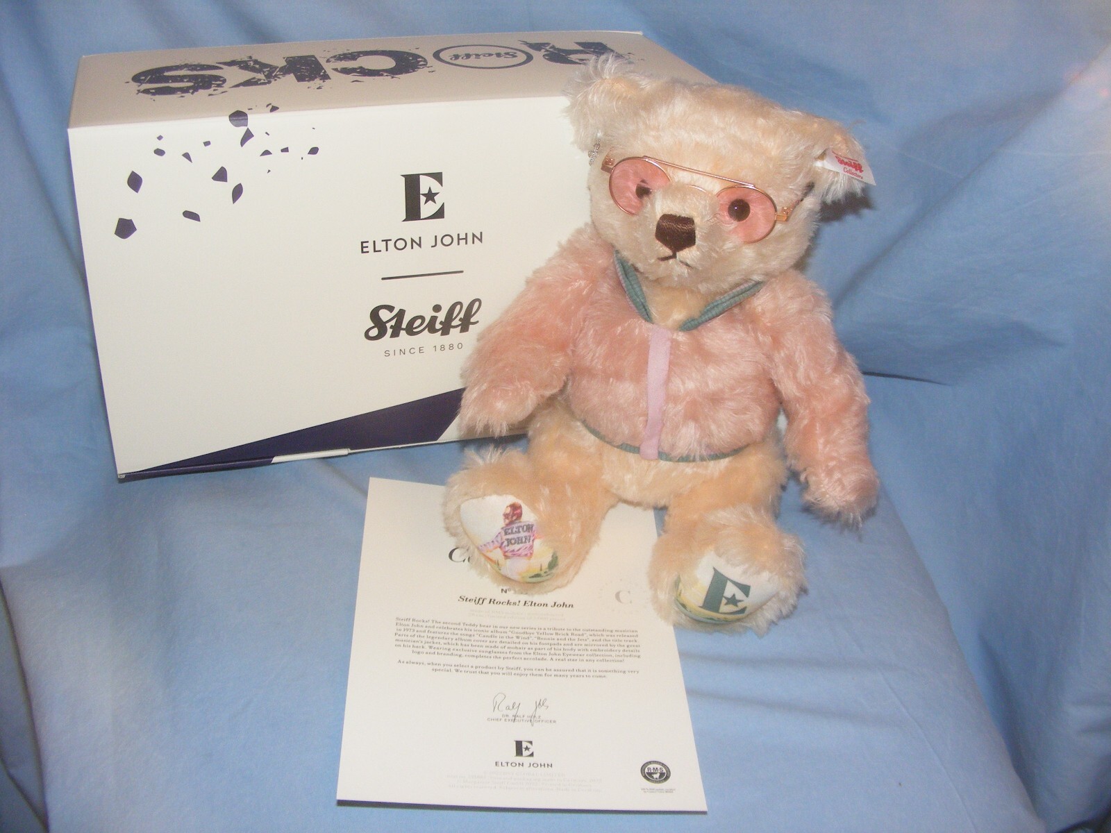 Steiff Elton John Steiff Rocks 355882 Edizione Limitata Nuovo IN Azione