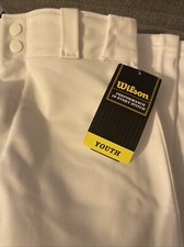 Wilson Youth Boys Medium White Sports Baseball Pull On Pant
