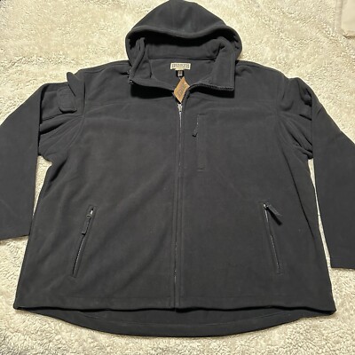 NWT DULUTH TRADING CO Fleece Jacket Heavyweight Black Mens 3XL