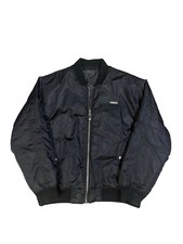 Y2k South Pole Black Bomber Jacket Thick Reversible Quilted Army Style Coat