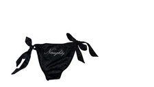 Victoria's Secret Tease Embroidery Side-Tie Cheeky Panty Color Black NWT