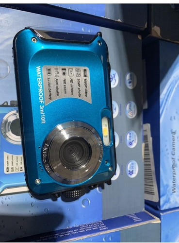 Underwater Camera with 10FT 30MP FHD 1080P Waterproof Digital Camera, Blue - 第 9/10 張圖片