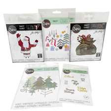 Sizzix Thinlits Christmas Winter Cutting Dies Lot Scrapbooking NEW