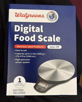Walgreen  Digital Kitchen Or Postal Scale with LCD Display. Comes With Batteries