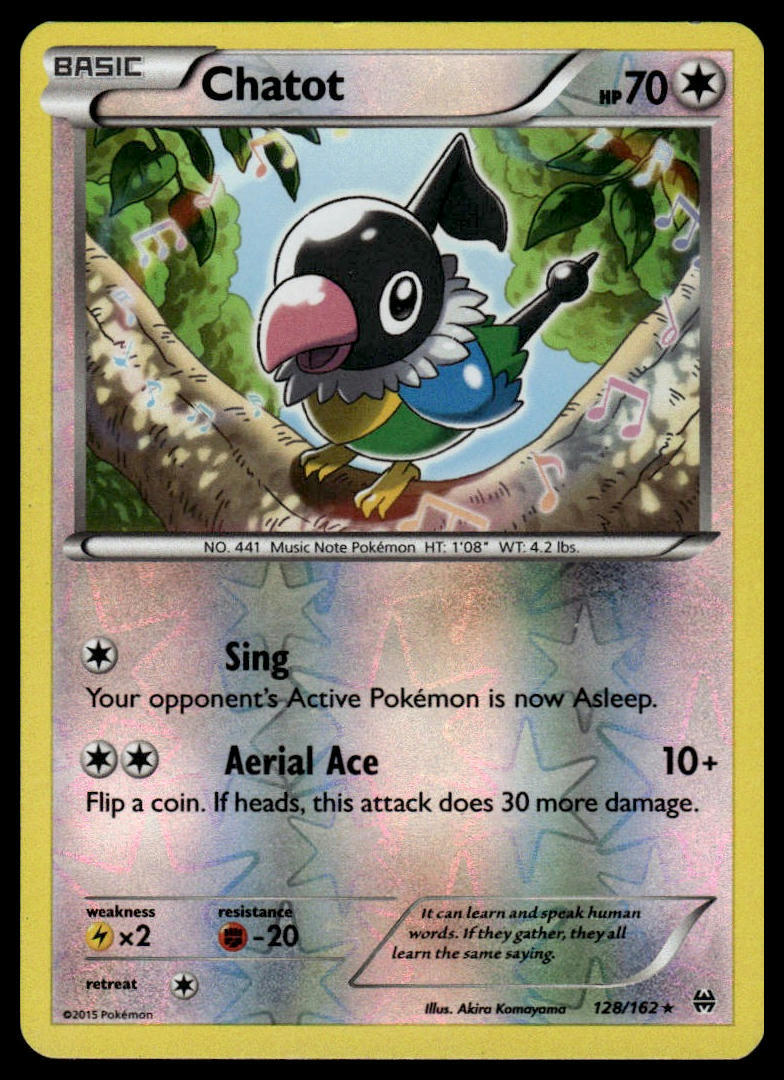 XY - BREAKthrough #128/162 Chatot Reverse Holo