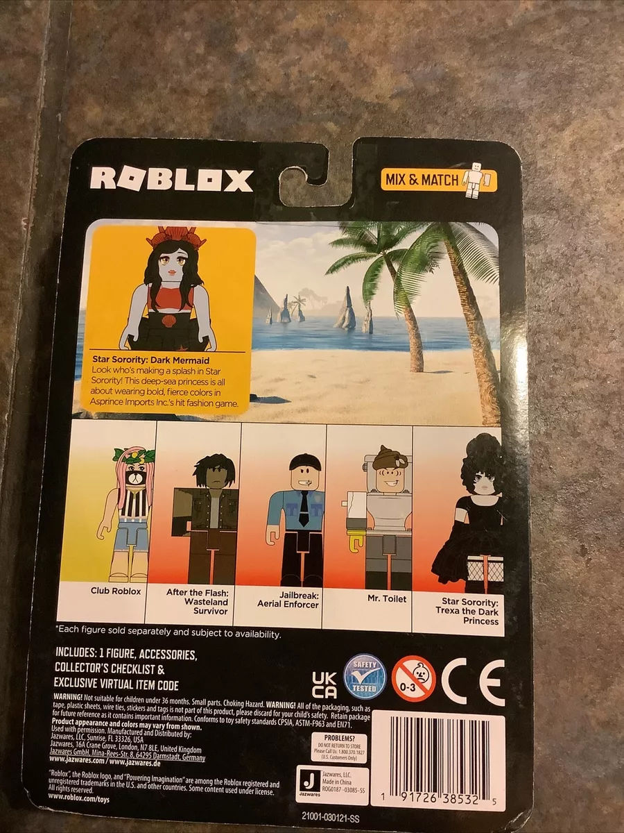 Roblox Star Sorority: Dark Mermaid Exclusive Virtual Item Evil Narwhal Jazwares