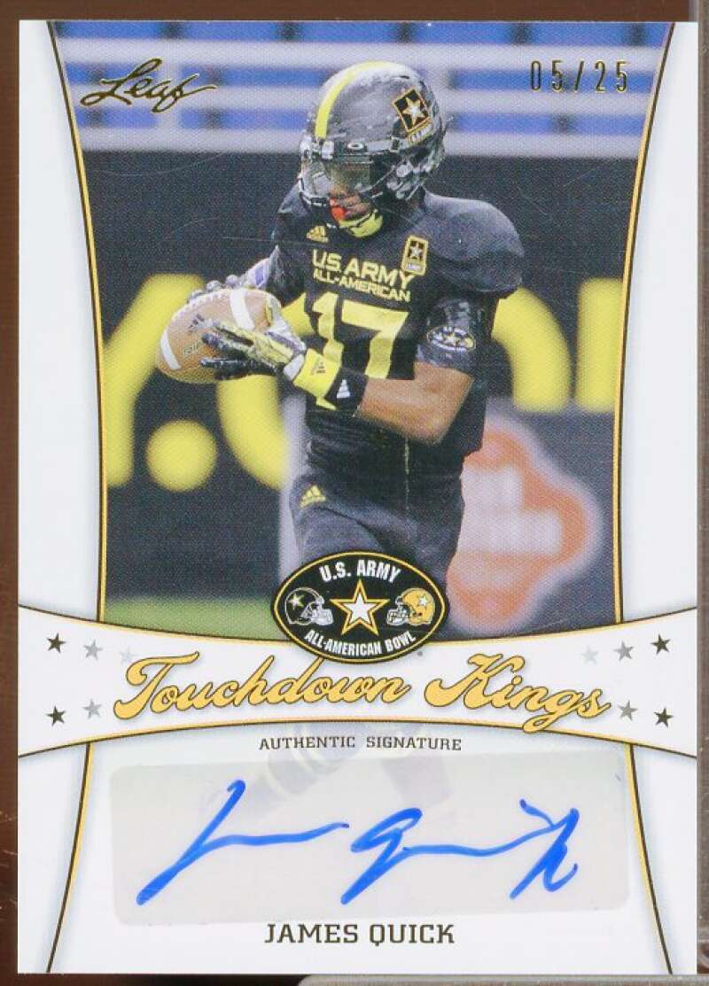 James Quick Rookie 2013 Leaf Army All-American Bowl Touchdown Kings Black #TKJQ1