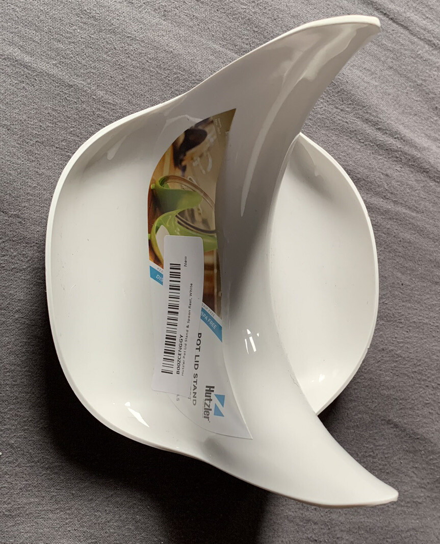 Hutzler Spoon Rest and Pot lid Stand WHITE Plastic BPA Free NEW eBay