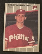1989 Fleer Update Terry Mulholland Baseball Card #U-111 Phillies Pitcher VG O/C