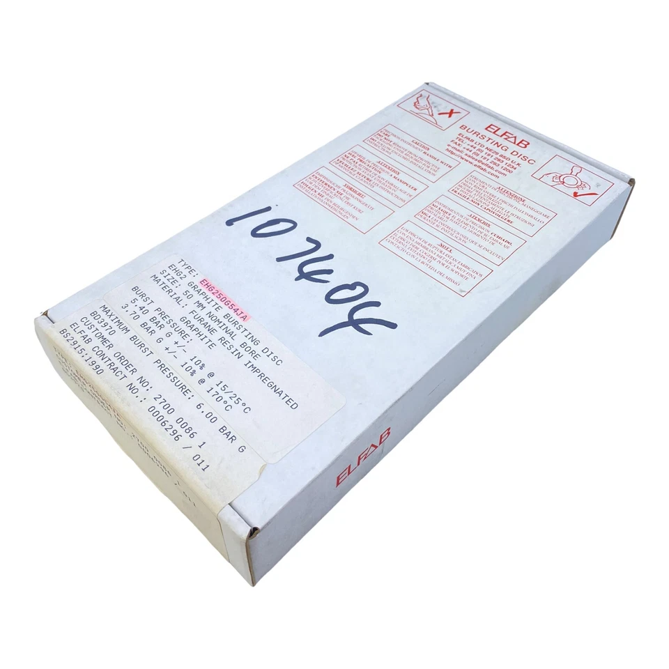 Elfab EHG250G54JA Graphite Disque pour Industrie Utilisation 50mm 6.00 BAR EHG2 - Photo 2/4