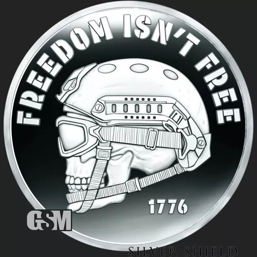 2025 Freedom Isn't Free V2 1oz .999 Silver Shield Proof 282 Minted Members Only - Picture 2 of 5