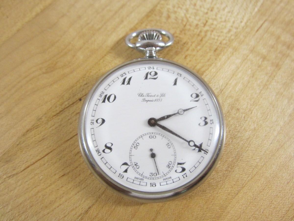 TISSOT & FILS DEPUIS 1853 Swiss Made Mechanical Pocket watch RUNS