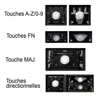 Touche De Clavier AZERTY Française De Rechange Pour HP ProBook 430/440/445/450/455/470 G5 - Occasion