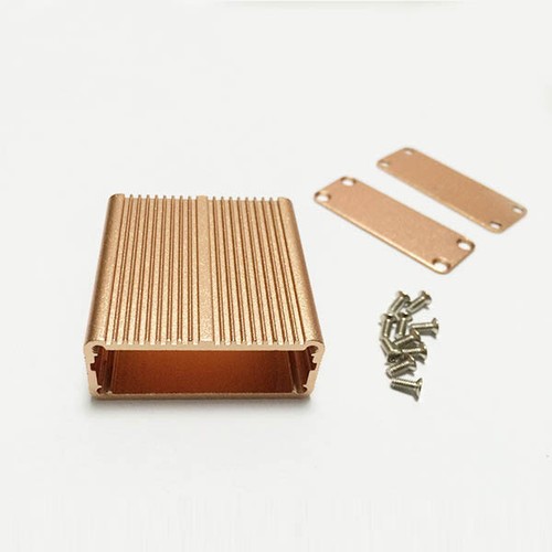 Aluminum enclosure MINI AMP case 18.5X45X45mm(H*W*L) DIY Coffee color NEW - Picture 7 of 9
