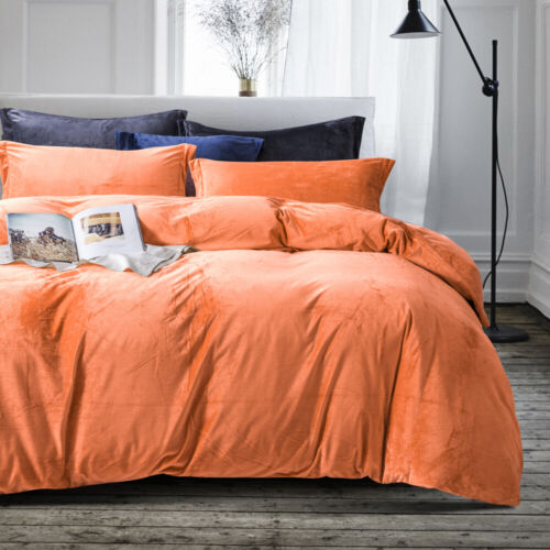 High Quality Velvet Duvet Cover Set 3 Piece Cover For Comforter Twin Queen King - Picture 55 of 67