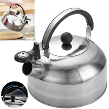 3L Stainless Steel Whistling Camping Kettle Cordless Gas Hob Kitchen Teapot UK