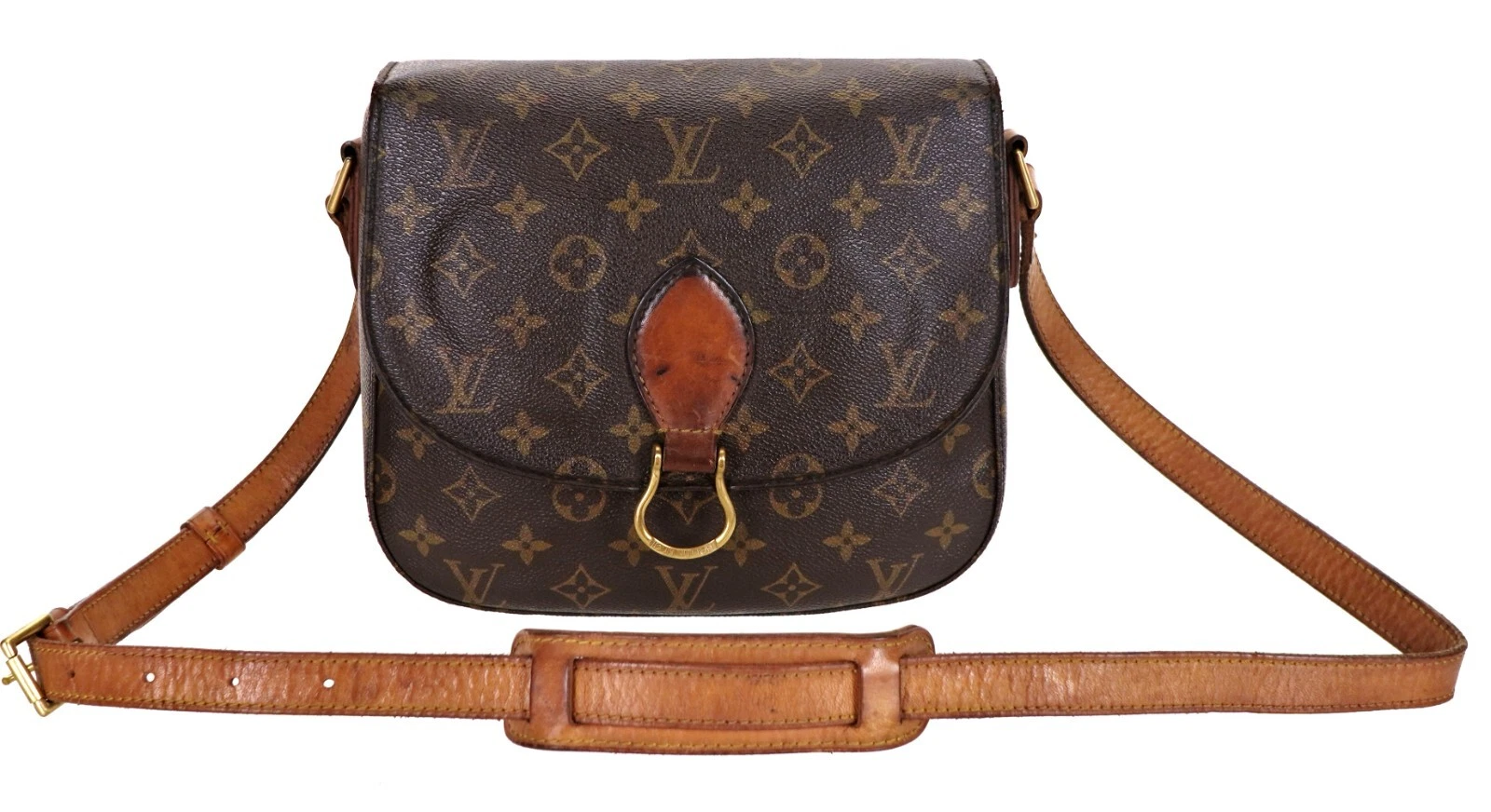 LOUIS VUITTON（LV） Autentica borsa a tracolla Louis Vuitton Saint Cloud MM Monogram in pelle Francia