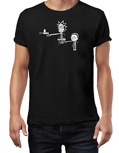 Tiny Rick Space Pocket Rick And Morty TV Geek T-shirt Black Unisex Tee