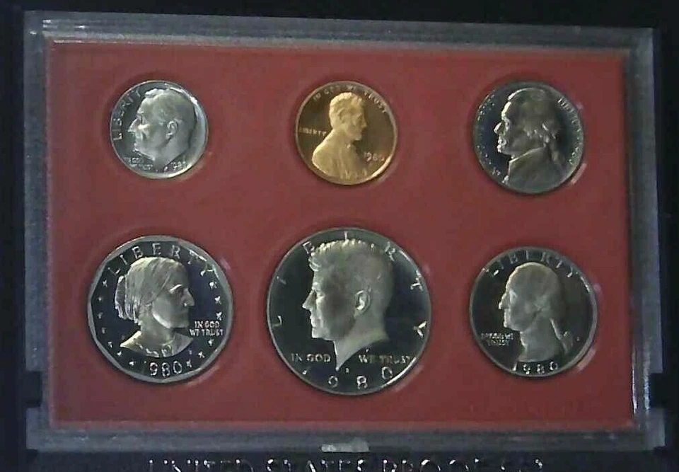 1980-S US Proof Mint Set 6 Coins CLAD 18hoa2801 - Image 2 of 4