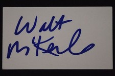 WALT McKECHNIE North Stars Bruins Seals Autographed NHL Signed Business Card 16E