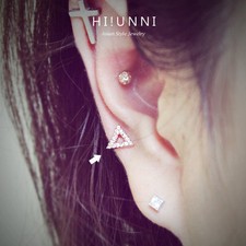 16g Triangle cartilage earrings,conch tragus helix earrings, stainless steel 1pc