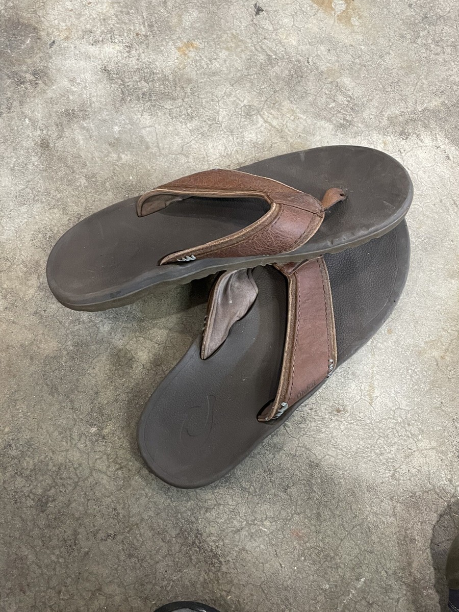 OluKai MEN\'S OLUKAI KUA\'AINA Brown leather sandals sz 13 Mens OluKai Kua main image 3