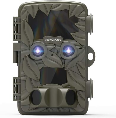 REXING Woodlens H6 - Dual Camera Trail Cam, 4K+FHD Ultra HD Video